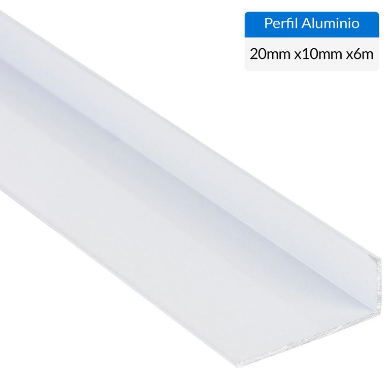 Ángulo Metálico 20 X 10 Mm Acabado Estético Refuerzo Muebles 6 Metros