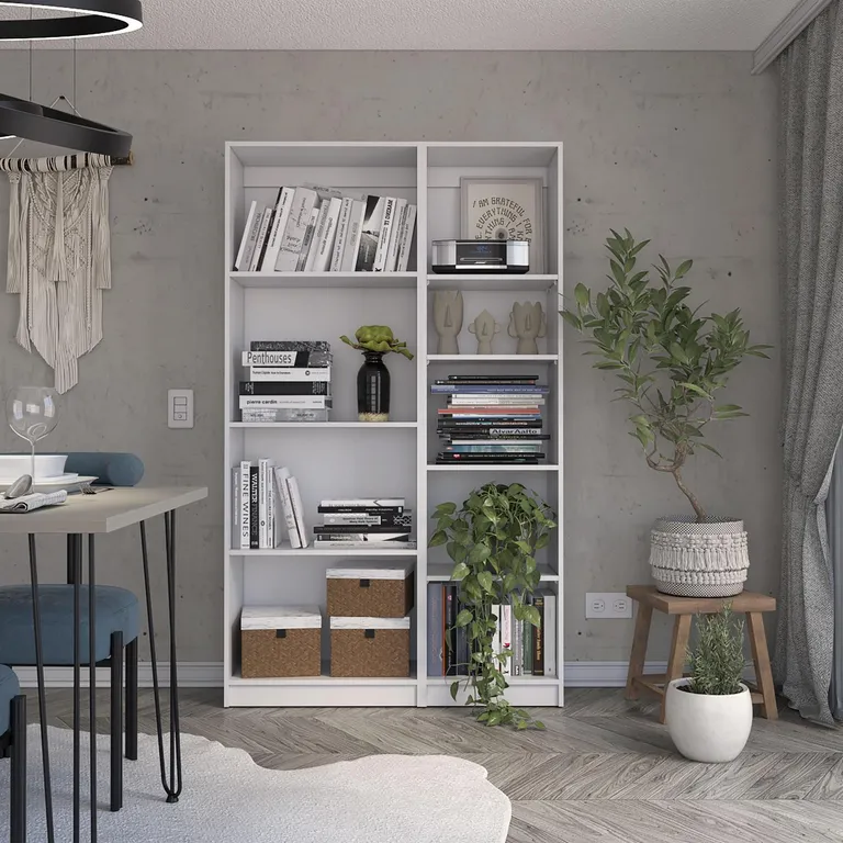 Combo estante 62cm + estante 45cm blanco
