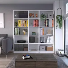 TUHOME - Combo 2 estantes 62cm + estante 45cm blanco