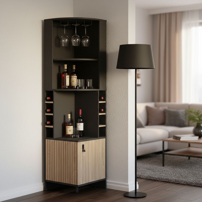 Bar Esquinero Funes 46.9x180x46.9 cm Wengue