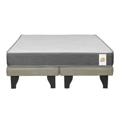 INNOVAMUEBLES - Cama Europea 2 plazas Confort Silver Beige