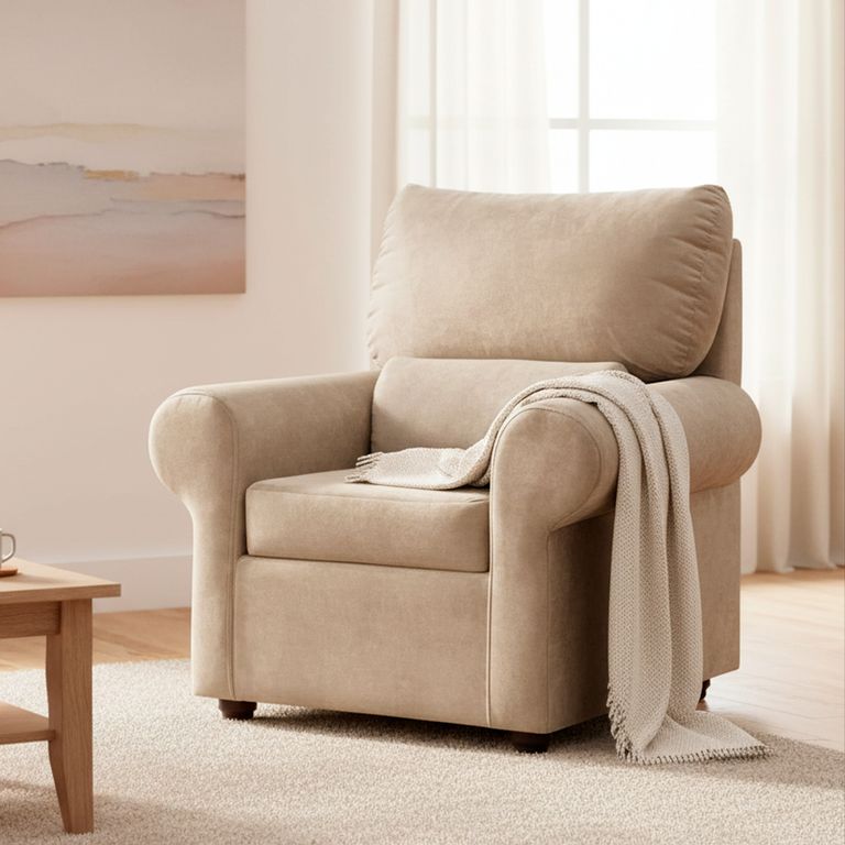Sillón 1 cuerpo MUSIBE1C72 90x100x95 cm Beige