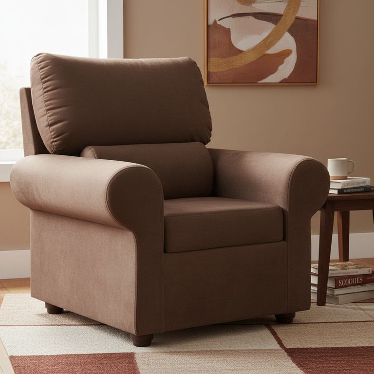 Sillón 1 cuerpo MUSIBE1C70 90x100x95 cm Café