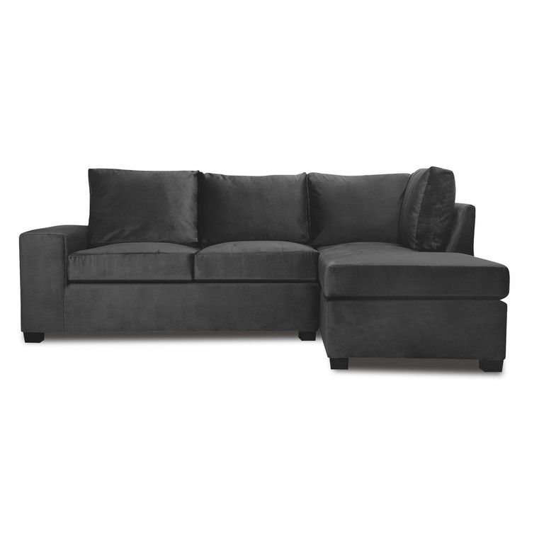 Sofá Seccional 3 Cuerpos Mini Senna 243X92X160 cm Derecho Felpa