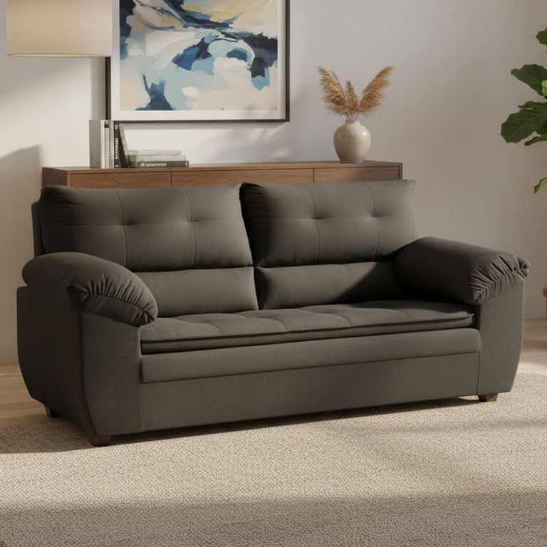 Sofá 3 cuerpos LIVERPOOL 215x97x85 cm Negro
