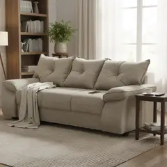 INTERMUEBLES - Sofá 3 cuerpos FORTALEZA 222x92x78 cm Beige