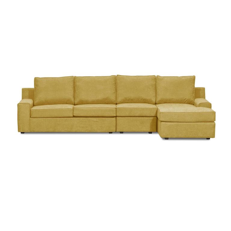 Sofá Seccional 5 cuerpos BURANO 341x93x160 cm Gris