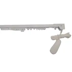 METALHSA - Riel cortina aluminio blanco 1,4 m