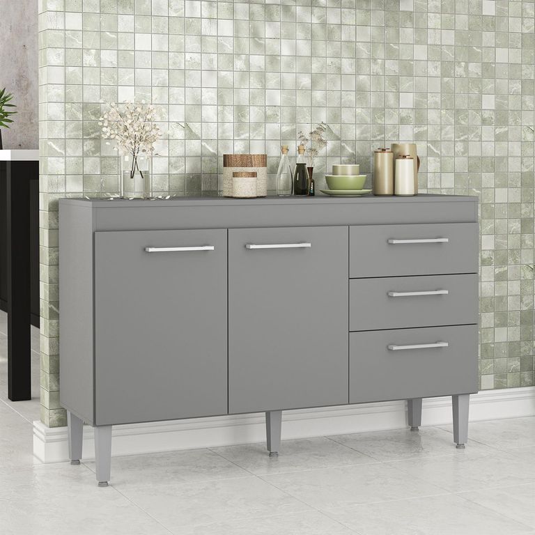 Mueble De Cocina Base New Opie Grafito 120 cm