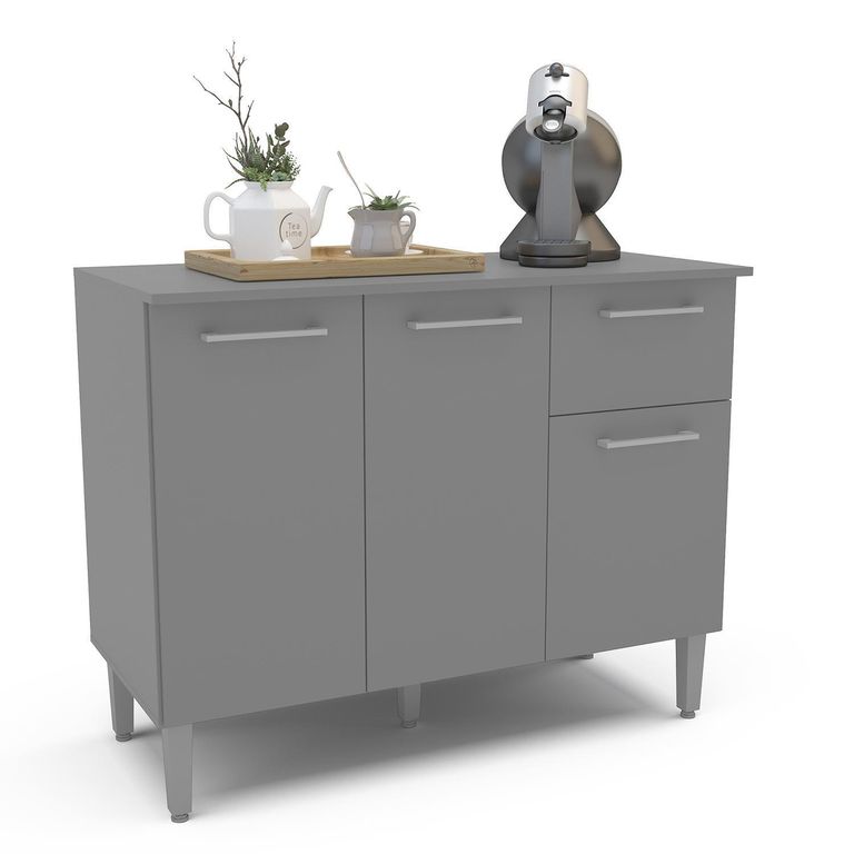 Mueble De Cocina Base New Evandro 104,5x83,5x49,5 cm Grafito