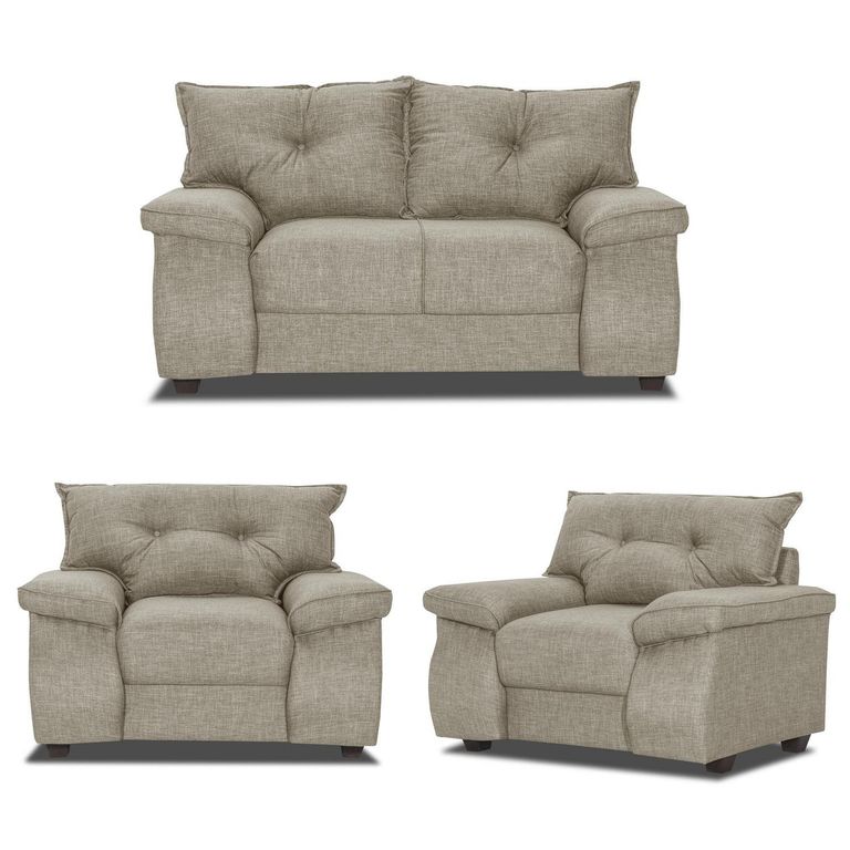 INTERMUEBLES Living 2 cuerpos FORTALEZA 156x90x80 cm Beige
