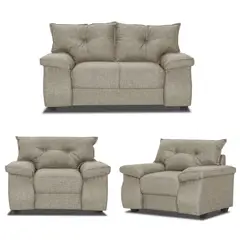 INTERMUEBLES - Living 2 cuerpos FORTALEZA 156x90x80 cm Beige