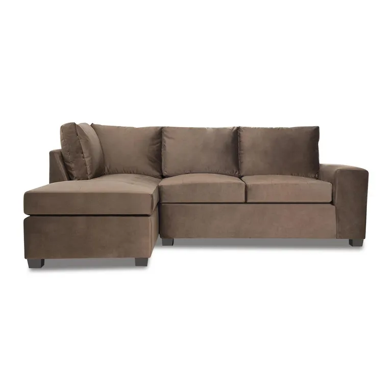 Sofá Seccional 3 cuerpos MINI SENNA 243x92x160 cm Café