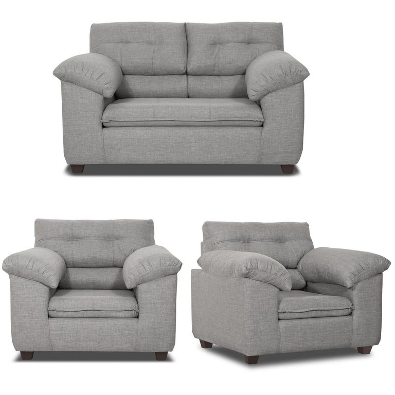 Set de Sofás Liverpool 2 Cuerpos + 2 Sillones Tela