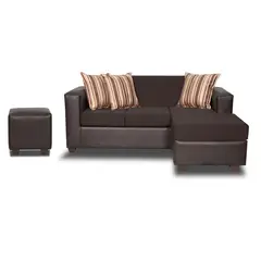 INTERMUEBLES - Sofá Seccional 4 cuerpos INVICTUS 186x87x140 cm Chocolate