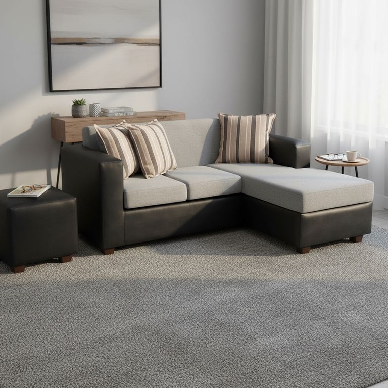 Sofá Seccional 4 cuerpos INVICTUS 186x87x140 cm Gris