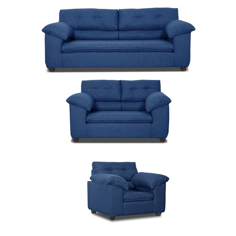 Set de Sofás Liverpool 3 y 2 Cuerpos + Sillón Tela
