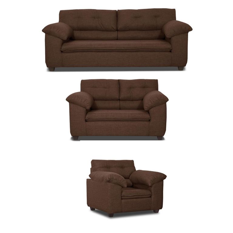 Set de Sofás Liverpool 3 y 2 Cuerpos + Sillón Tela
