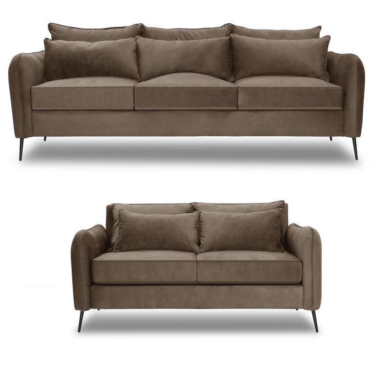 Set de Sofás Italia 3 y 2 Cuerpos Felpa