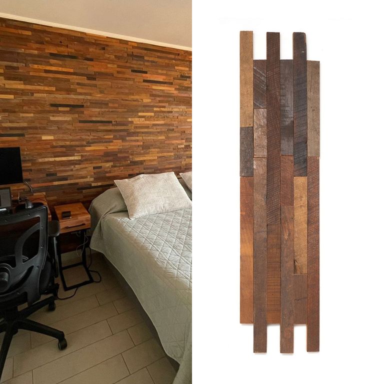Fachaleta de Madera Sustentable 18x66 cm Luna Natural 1 m2