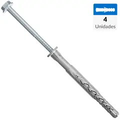 FISCHER - Tarugo Universal SXRL 10x80mm + Tirafondo Hex 85mm 4 unidades