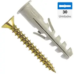 FISCHER - Tarugo Nylon SA8mm 30 unidades