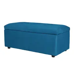 MASEL - Banqueta Baul Felpa Petroleo