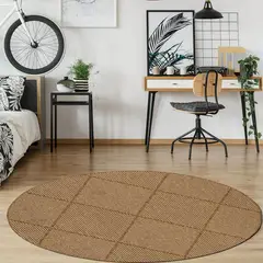 ILLUSIONS - Alfombra Venus 150x150 cm Polipropileno Caramelo