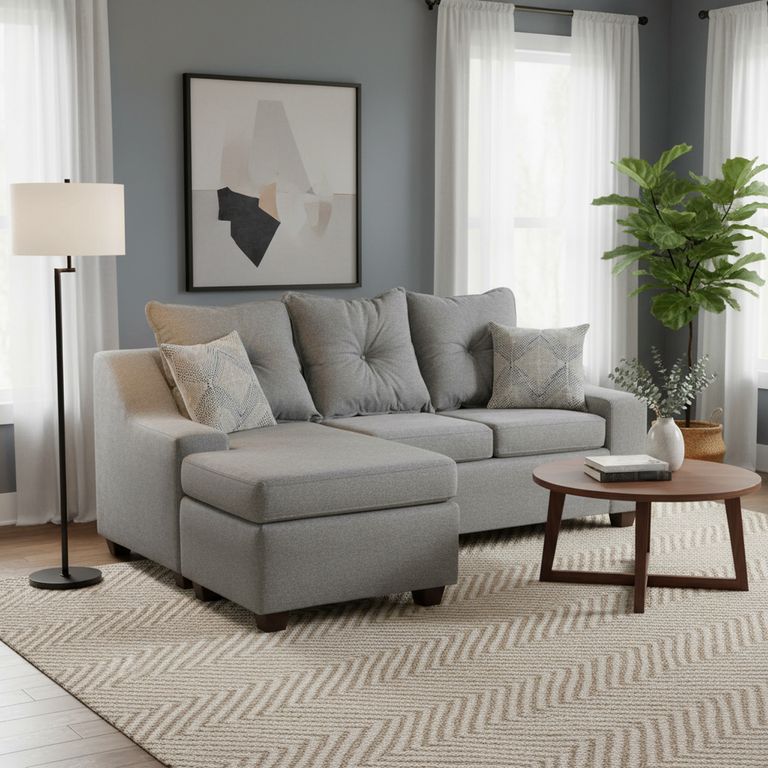 Sofá Seccional 3 cuerpos MSVI3CIT51 155x90x195 cm Gris