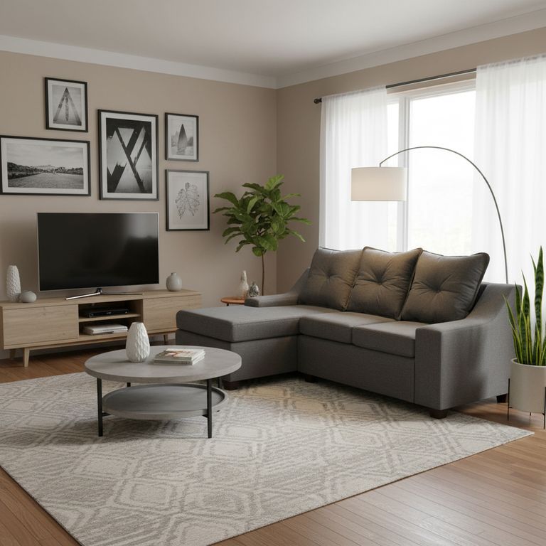 Sofá Seccional 3 cuerpos MSVI3CIT54 155x90x195 cm Gris