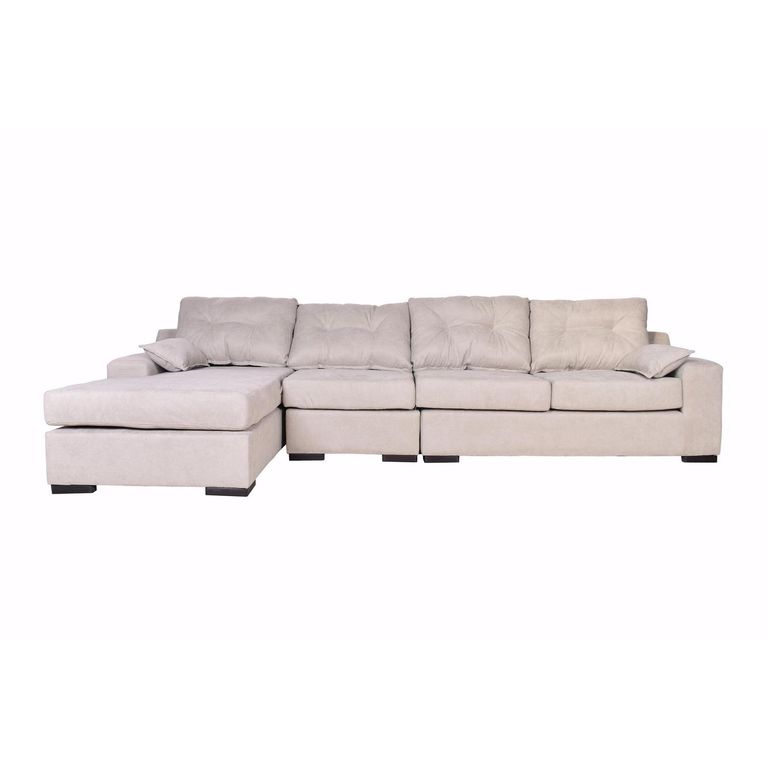 Sofá Seccional 4 cuerpos MUSEMILU72 155x95x300 cm Beige