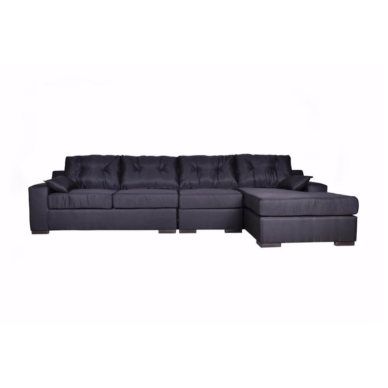 Sofá Seccional 4 cuerpos MUSEMDLU50 155x95x300 cm Negro