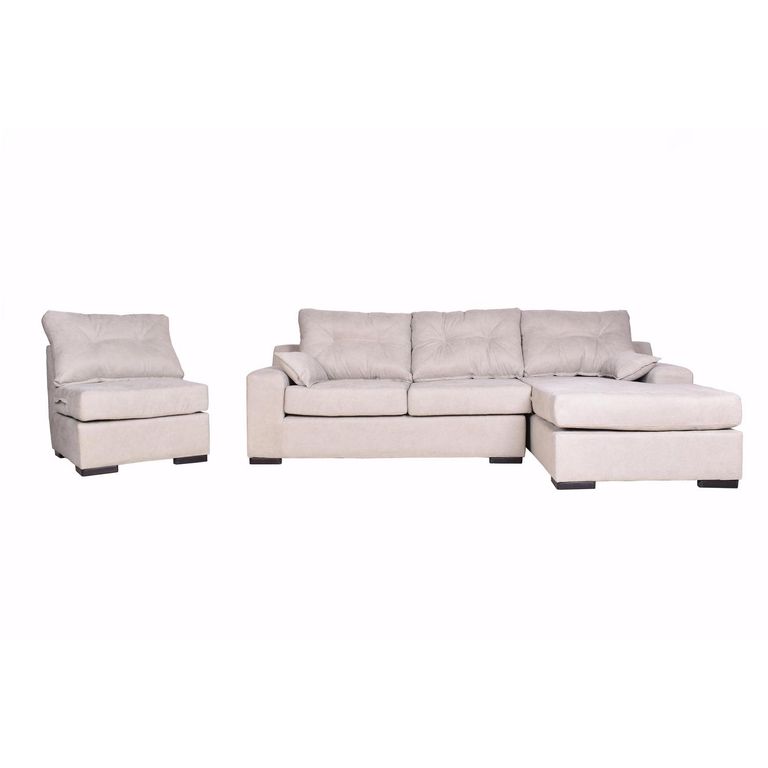 Sofá Seccional 4 cuerpos MUSEMDLU72 155x95x300 cm Beige