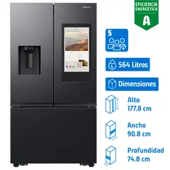 SAMSUNG - Refrigerador 3 Puertas French Door No Frost 564 Litros Black DOI RF27CG5910B1ZS