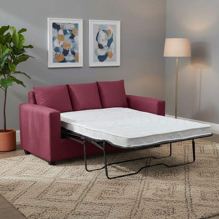 Sofá Cama 3 Cuerpos Marco 188X85X92 cm Tela