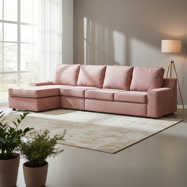 Seccional cama Burano Xl izquierdo 133 cm beige