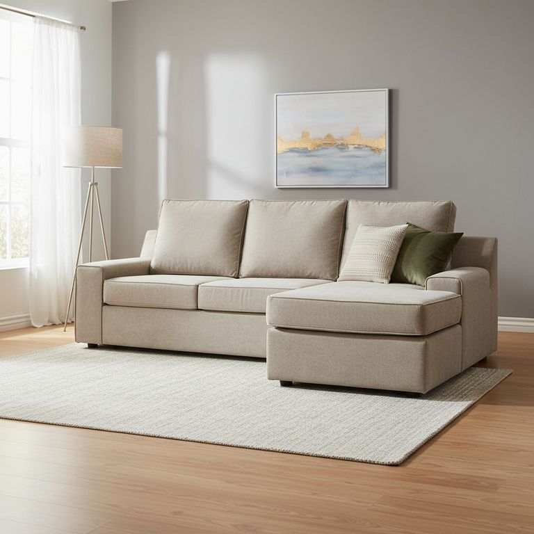 Sofá Seccional Cama 3 Cuerpos Burano 269X93X160 cm Derecho Tela