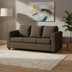 INTERMUEBLES - Sofá cama Marco 133 cm tela chocolate