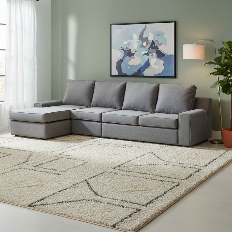 Seccional cama Burano Xl izquierdo 133 cm beige