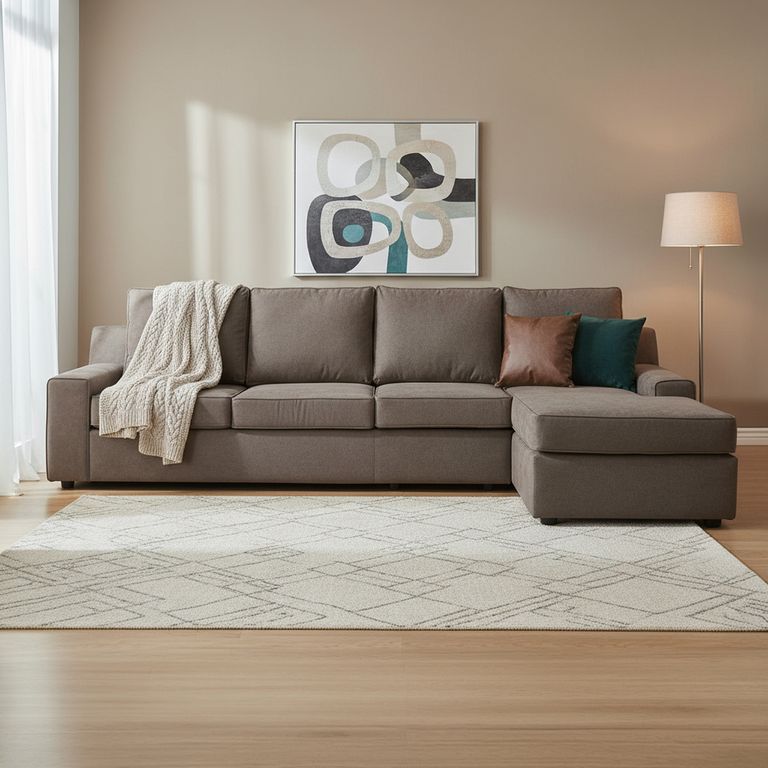 Seccional cama Burano Xl derecho 133 cm chocolate