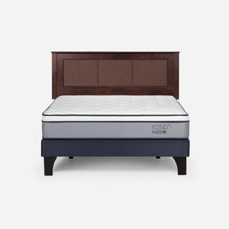 ROSEN Cama 2 plazas de Estructura Indie Azul
