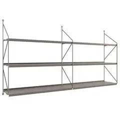 DUCASSE - Repisa Angolo Dúo Acero 3 Nivel(es) 122x66x21 cm Gris