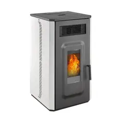 AMESTI - Estufa Pellet Vulcan 10 Blanca Blanco