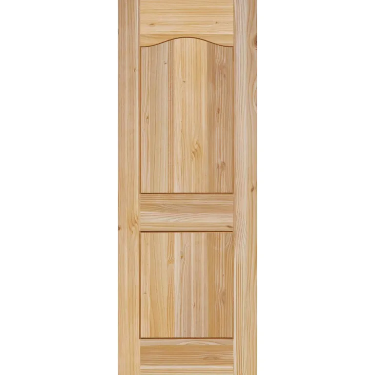 Puerta Exterior Madera pino oregón 80x200 cm Modelo 3 Natural