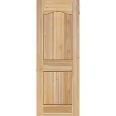 HOLZTEK - Puerta Exterior Madera pino oregón 80x210 cm Modelo 3 Natural