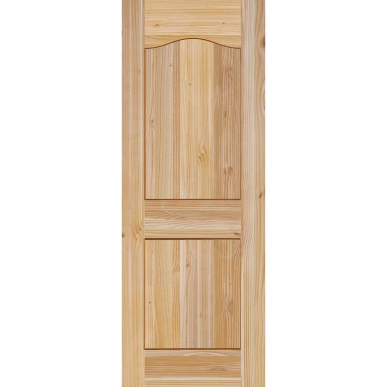 Puerta Exterior Madera pino oregón 80x200 cm Modelo 3 Natural