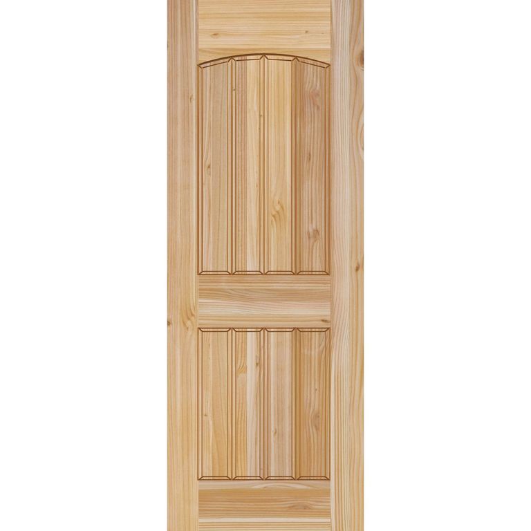Puerta Exterior Madera pino oregón 80x200 cm Modelo 2 Natural