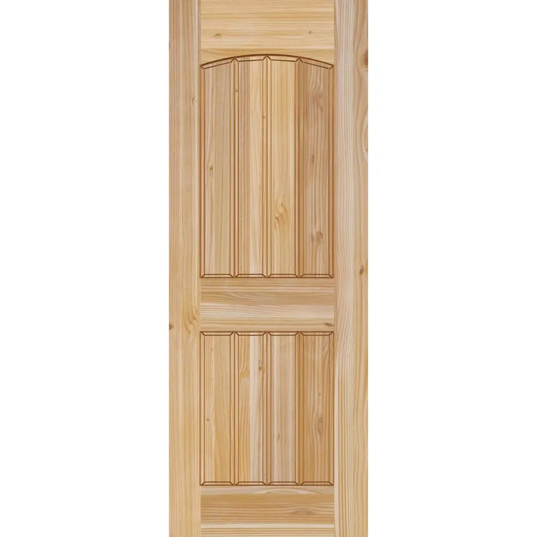 Puerta Exterior Madera pino oregón 80x200 cm Modelo 2 Natural