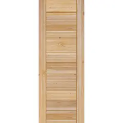HOLZTEK - Puerta Exterior Madera pino oregón 100x210 cm Modelo 200 Natural
