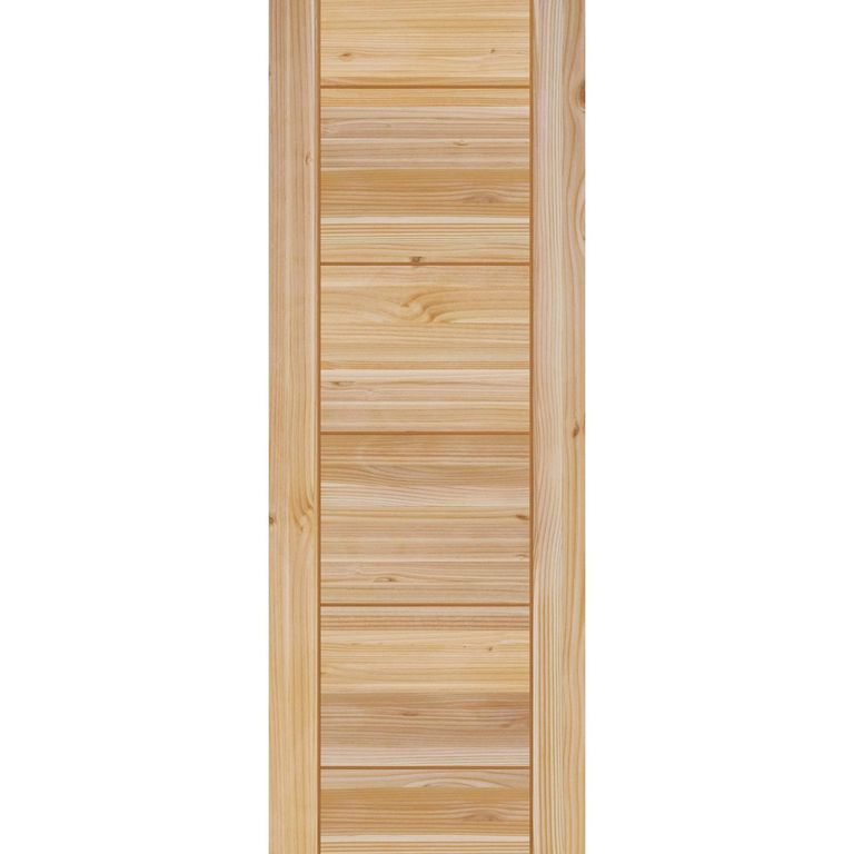Puerta Exterior Madera pino oregón 80x200 cm Modelo 200 Natural